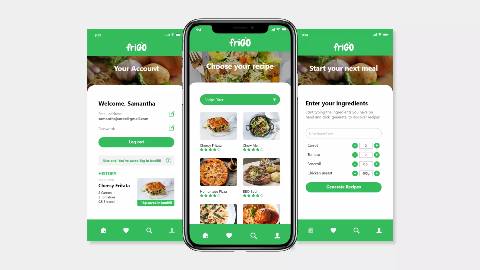 Frigo Cooking Mobile App